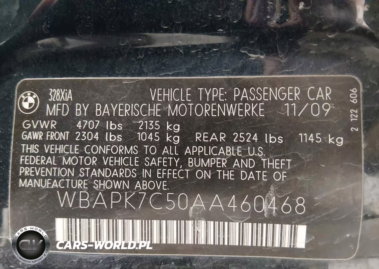 2010 BMW 328I xDrive VIN:WBAPK7C50AA460468 - 9
