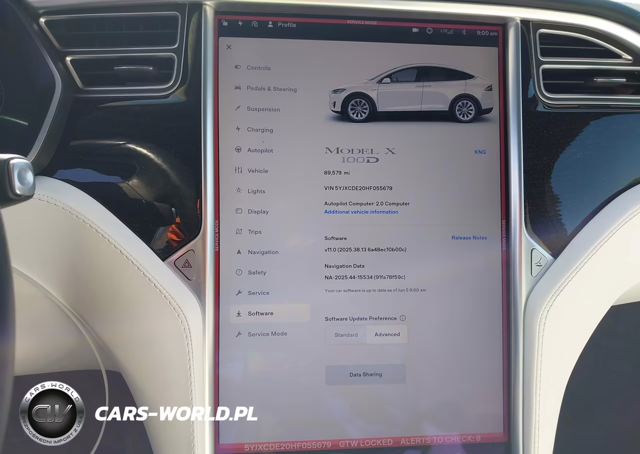 2017 Tesla Model X 100D-75D-90D VIN:5YJXCDE20HF055679 - 7