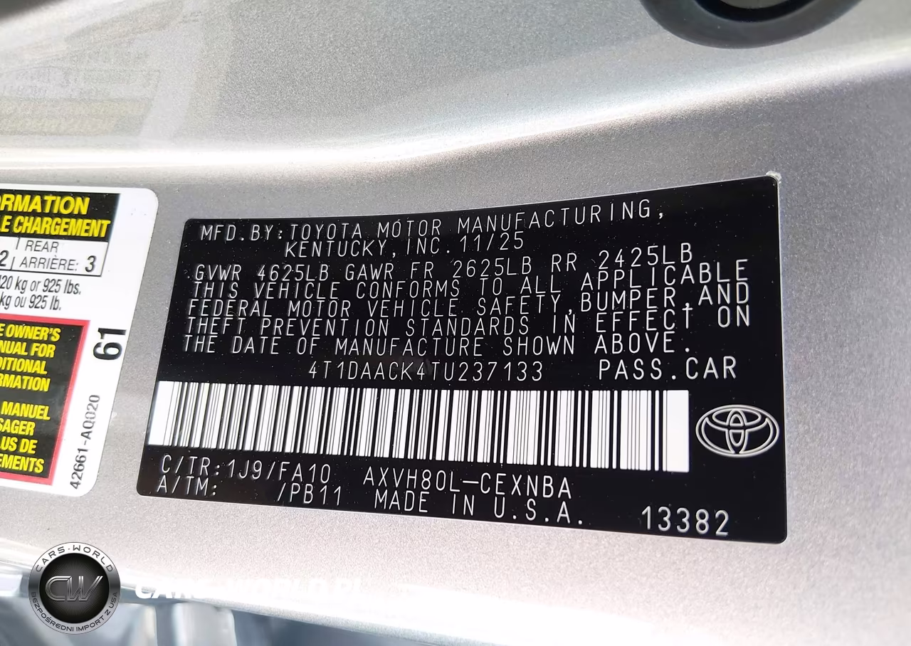 2026 Toyota Camry Le VIN:4T1DAACK4TU237133 - 9