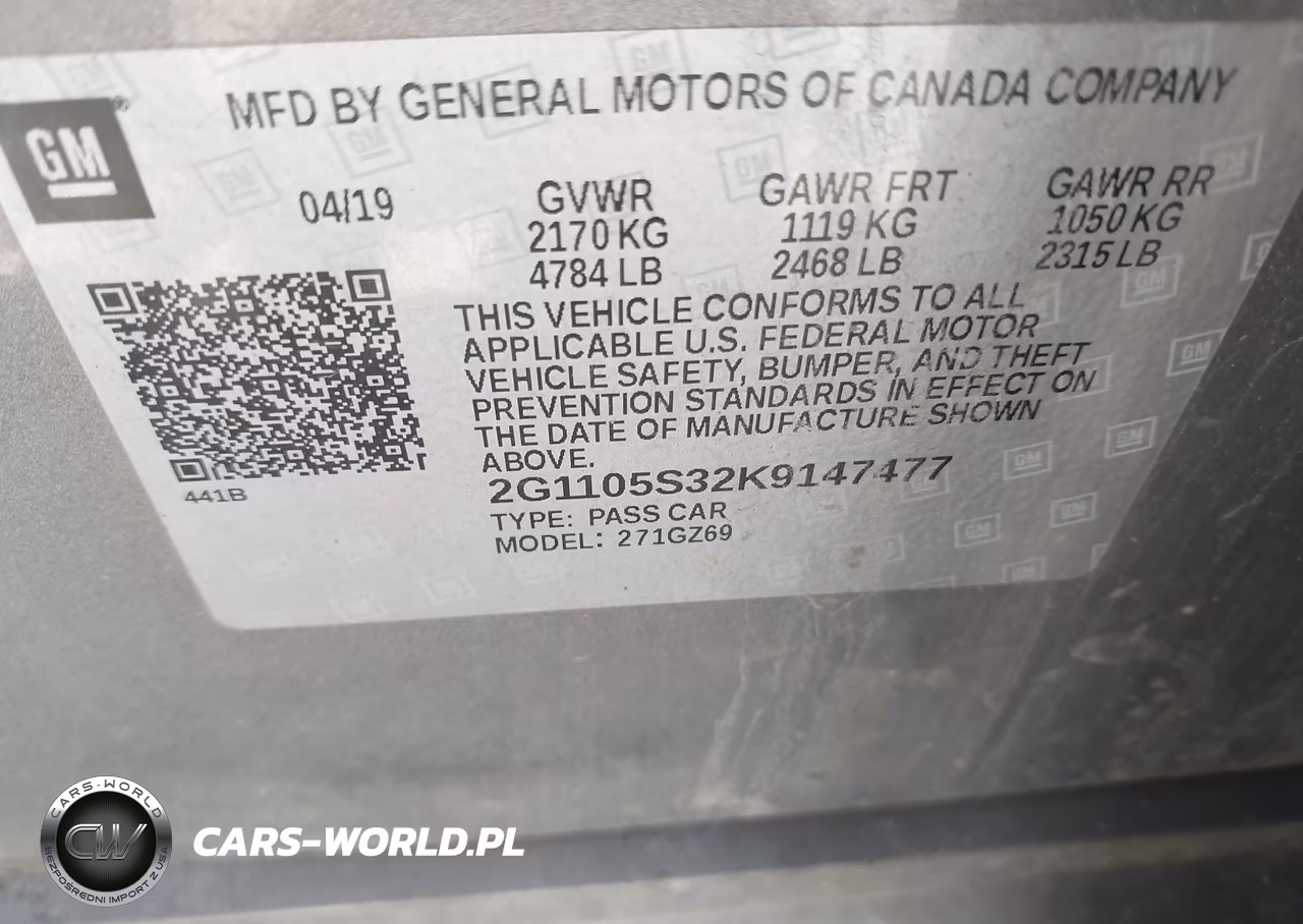 2019 Chevrolet Impala Premier VIN:2G1105S32K9147477 - 9