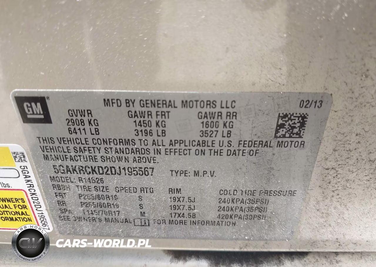 2013 Buick Enclave Leather VIN:5GAKRCKD2DJ195567 - 9