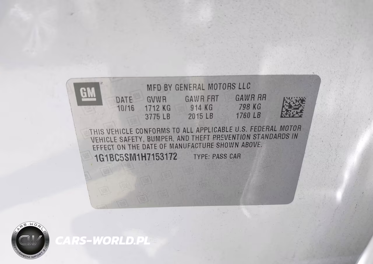 2017 Chevrolet Cruze Ls Auto VIN:1G1BC5SM1H7153172 - 9