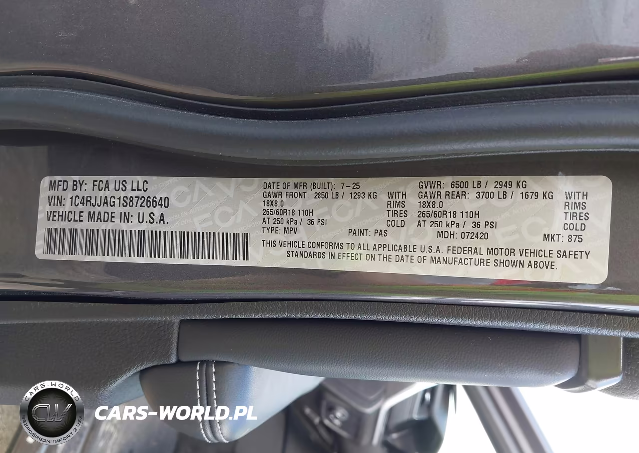 2025 Jeep Grand Cherokee L Laredo X 4X2 VIN:1C4RJJAG1S8726640 - 9