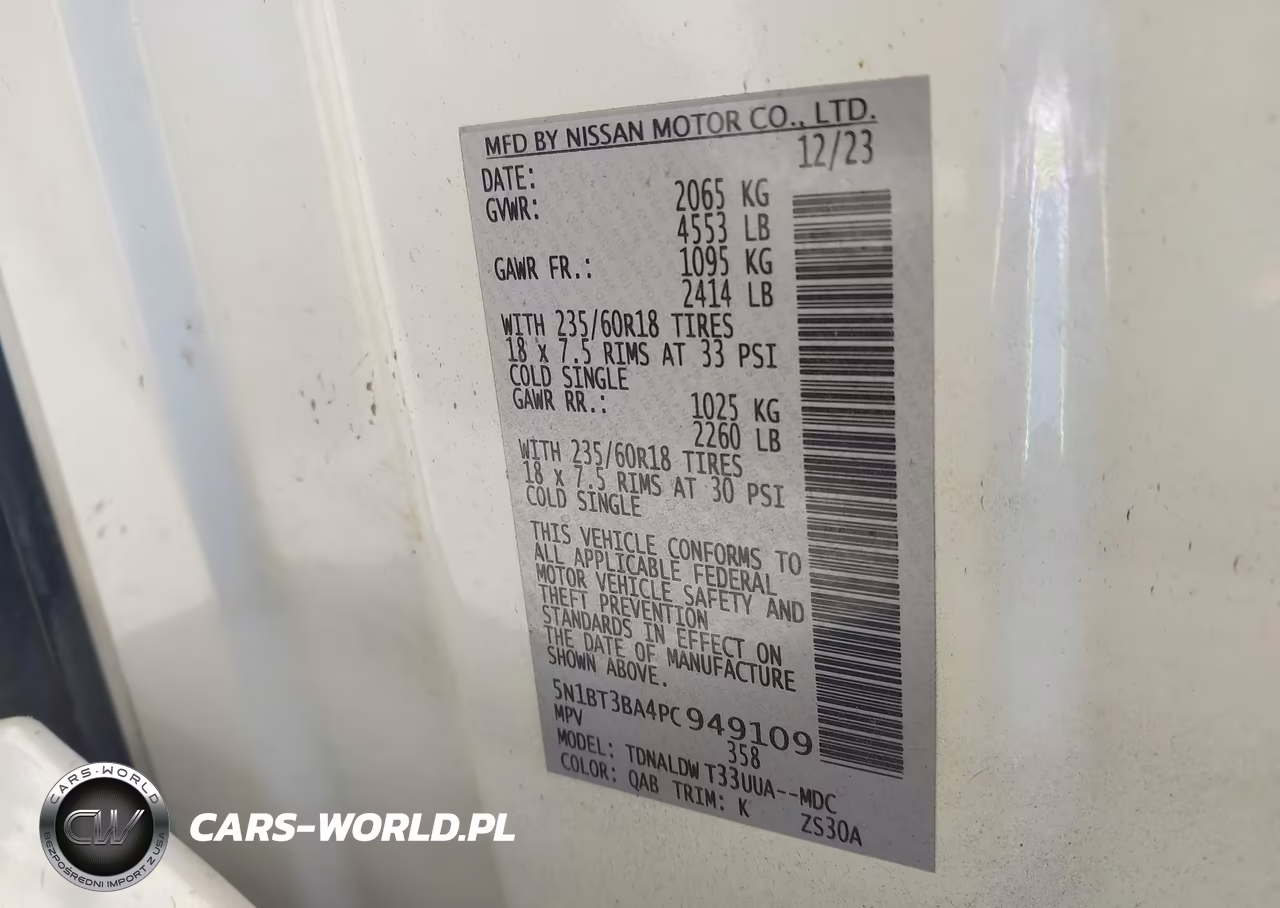 2023 Nissan Rogue Sv Fwd VIN:5N1BT3BA4PC949109 - 9