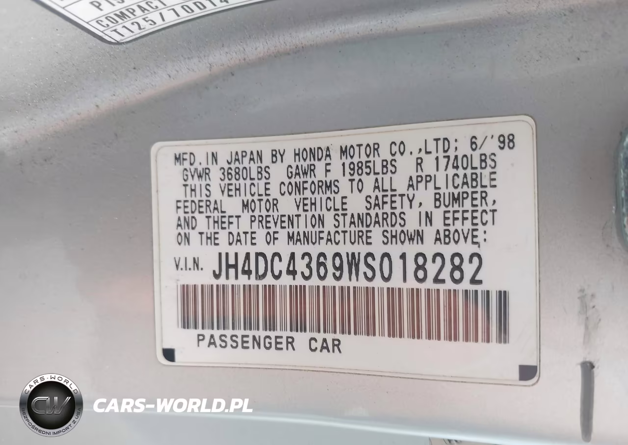 1998 Acura Integra Gs VIN:JH4DC4369WS018282 - 9