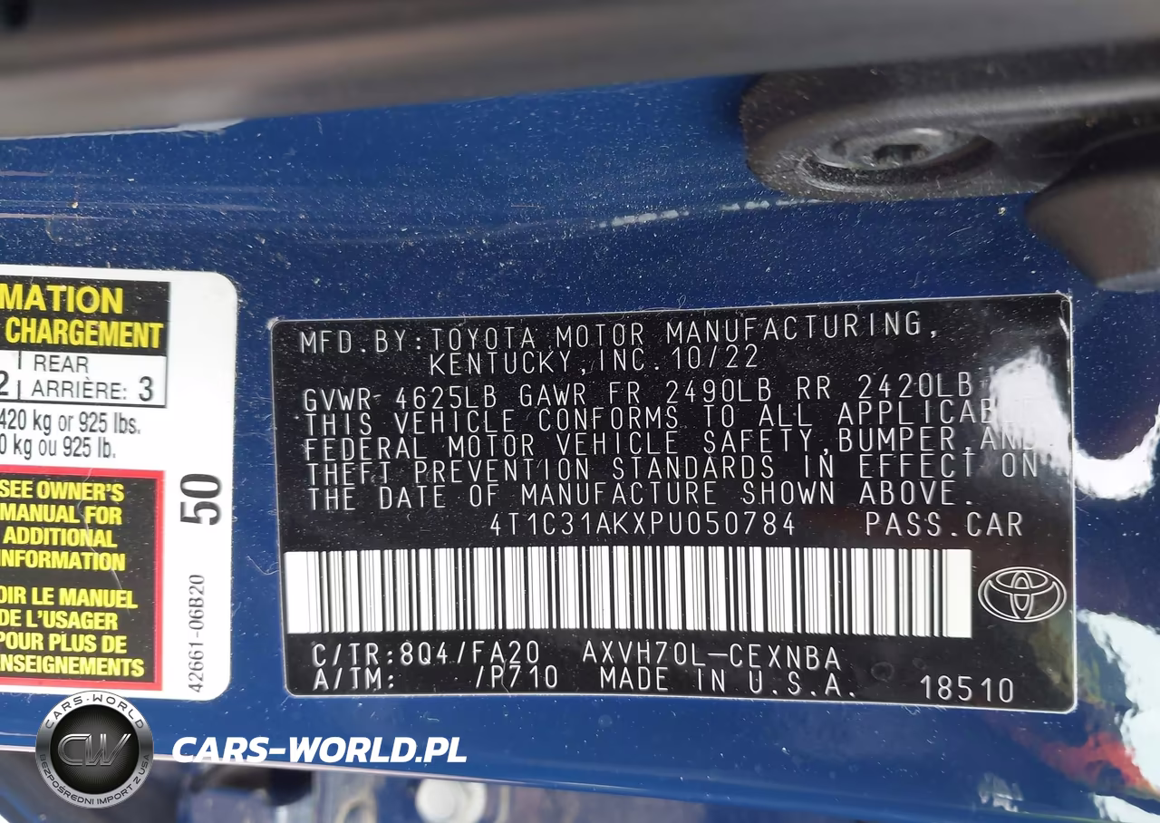 2023 Toyota Camry Le Hybrid VIN:4T1C31AKXPU050784 - 9