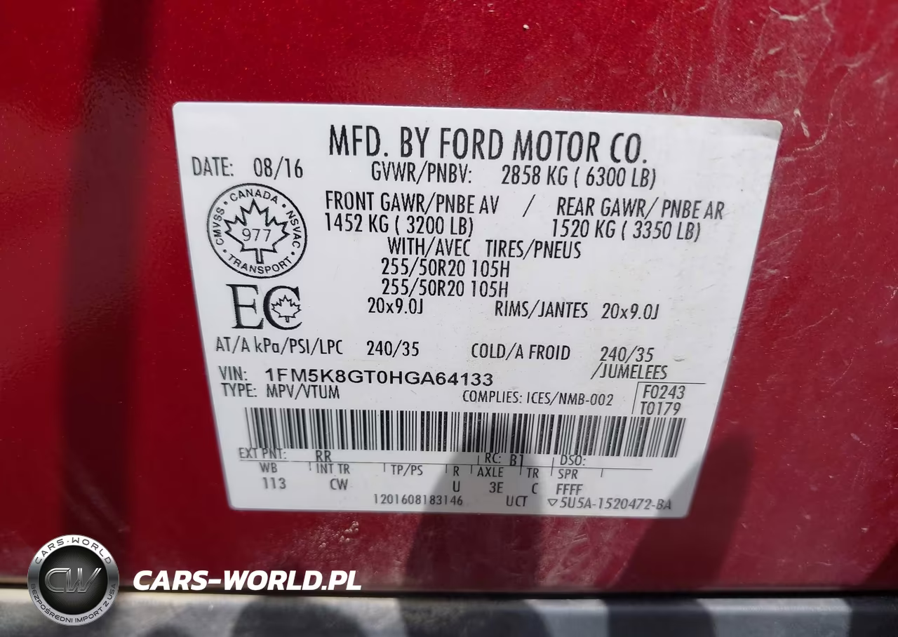2017 Ford Explorer Sport VIN:1FM5K8GT0HGA64133 - 9