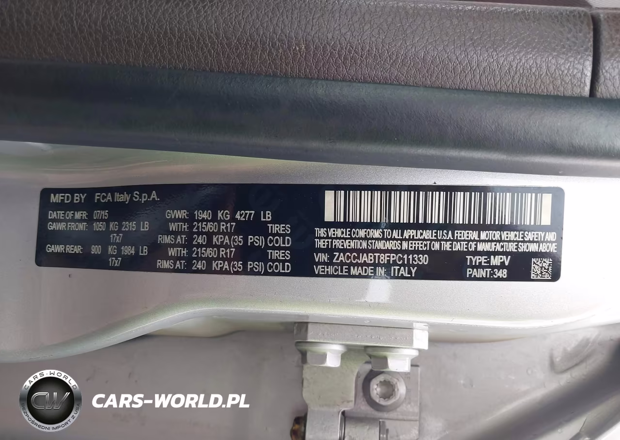 2015 Jeep Renegade Latitude VIN:ZACCJABT8FPC11330 - 9