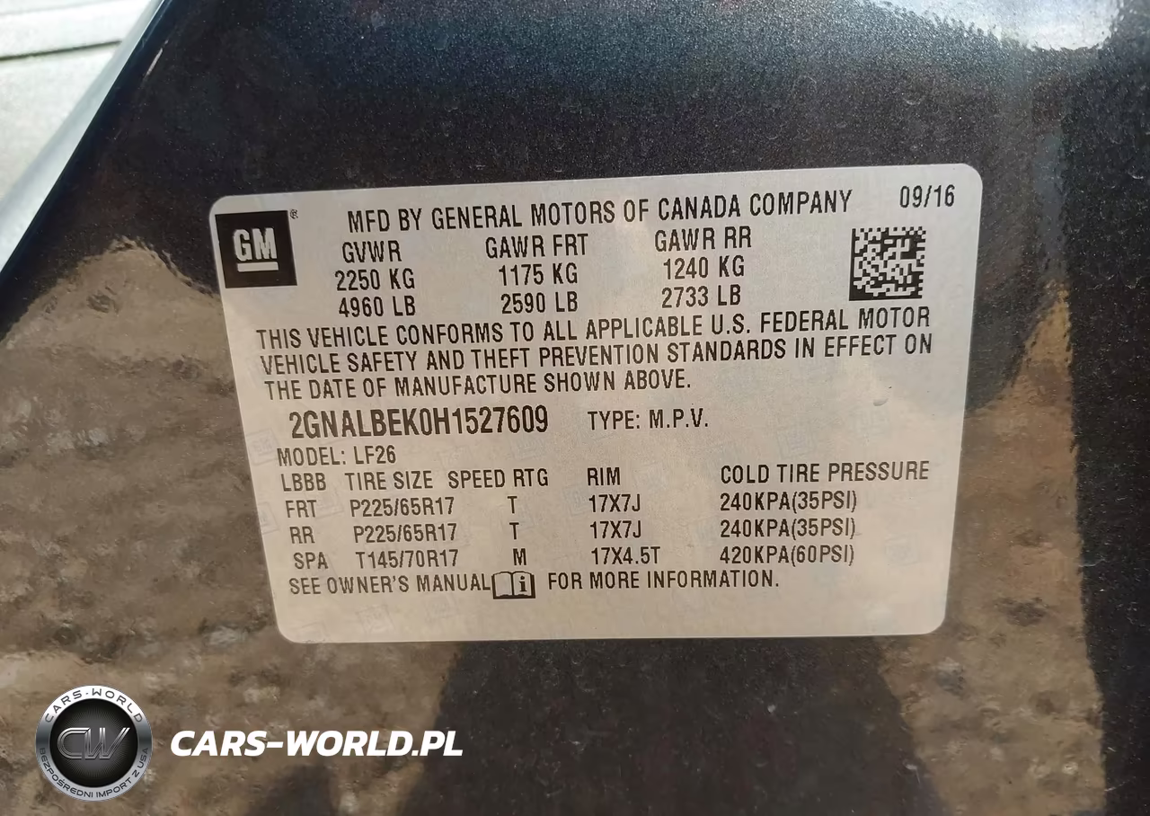 2017 Chevrolet Equinox Ls VIN:2GNALBEK0H1527609 - 9
