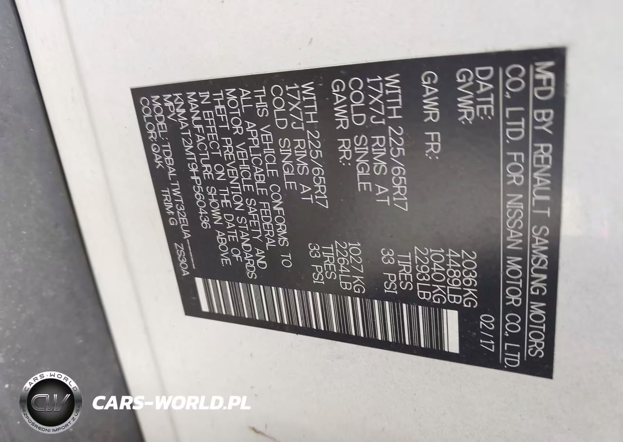 2017 Nissan Rogue Sv VIN:KNMAT2MT9HP560436 - 9
