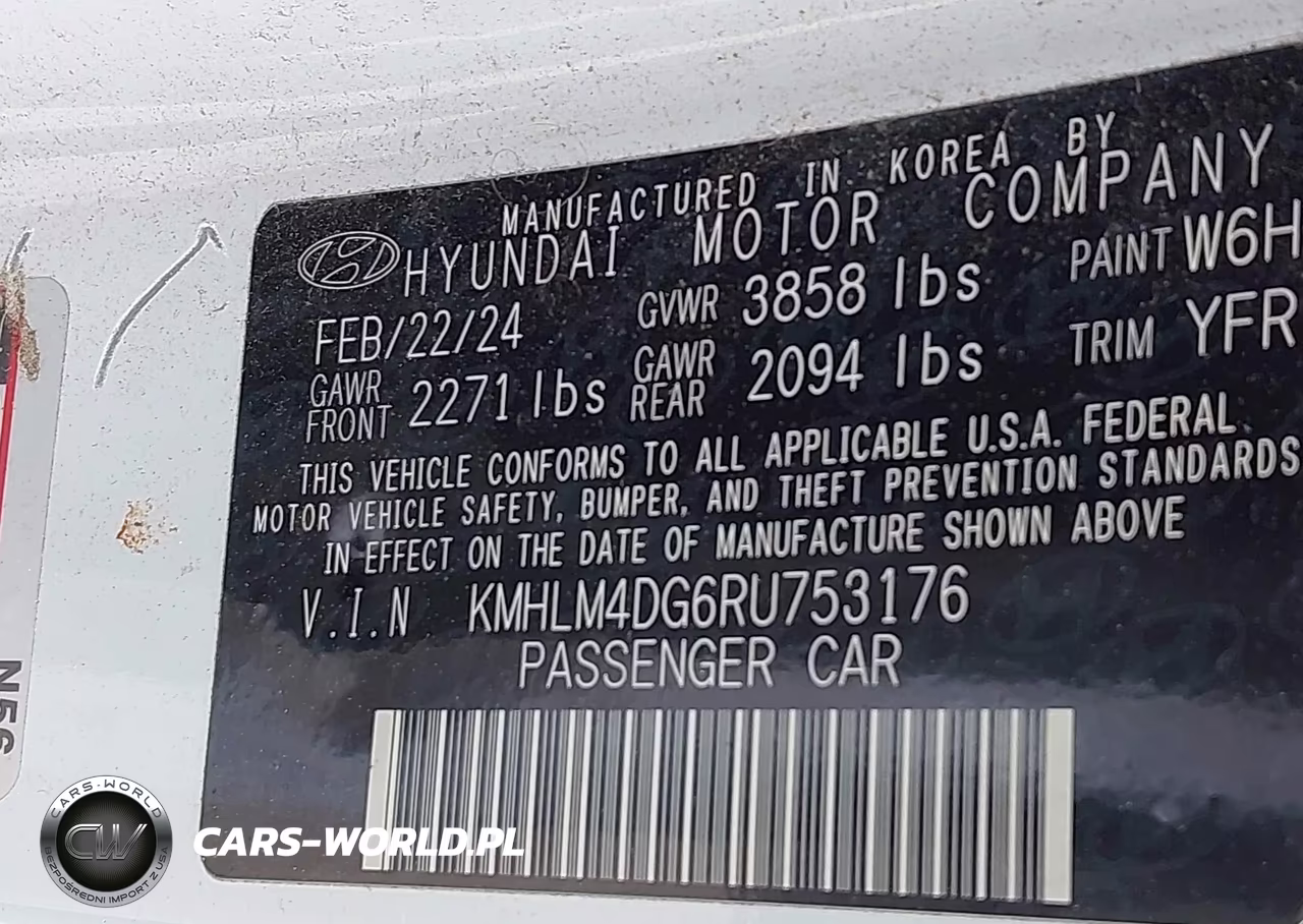 2024 Hyundai Elantra Sel VIN:KMHLM4DG6RU753176 - 9