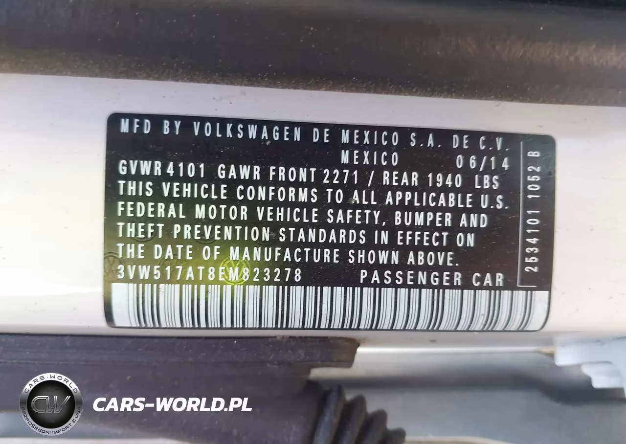 2014 Volkswagen Beetle 1.8T VIN:3VW517AT8EM823278 - 9