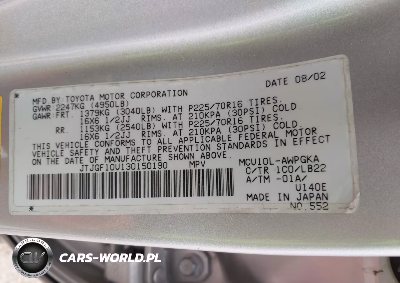 2003 Lexus Rx 300 VIN:JTJGF10U130150190 - 9