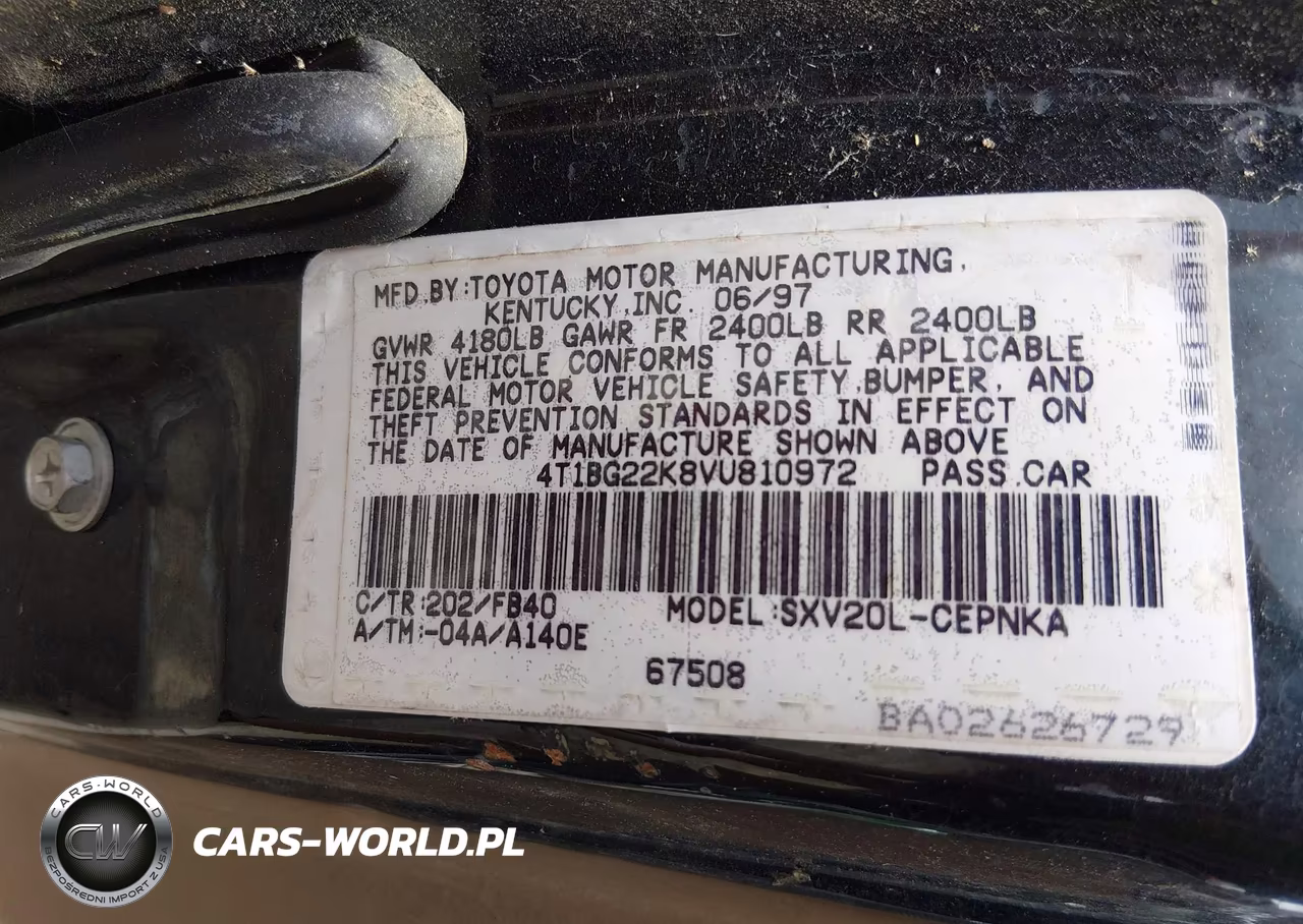 1997 Toyota Camry Ce-Le-Xle VIN:4T1BG22K8VU810972 - 9