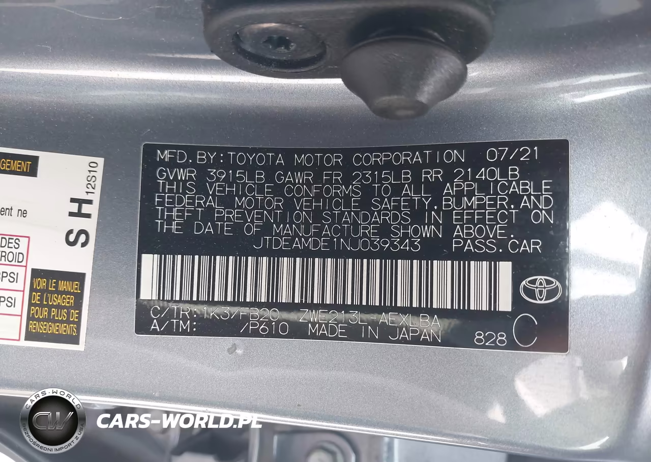 2022 Toyota Corolla Hybrid Le VIN:JTDEAMDE1NJ039343 - 9