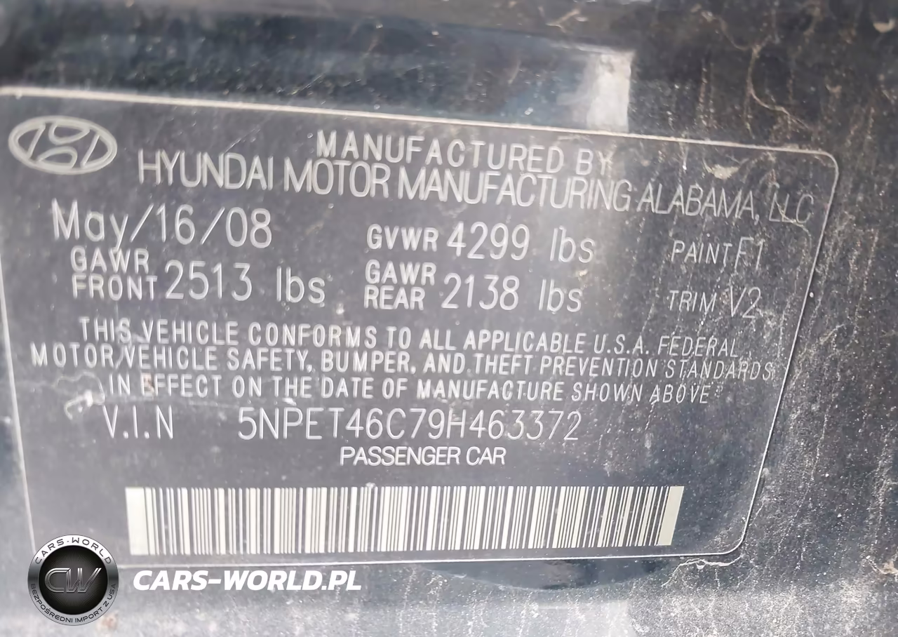 2009 Hyundai Sonata Gls VIN:5NPET46C79H463372 - 9