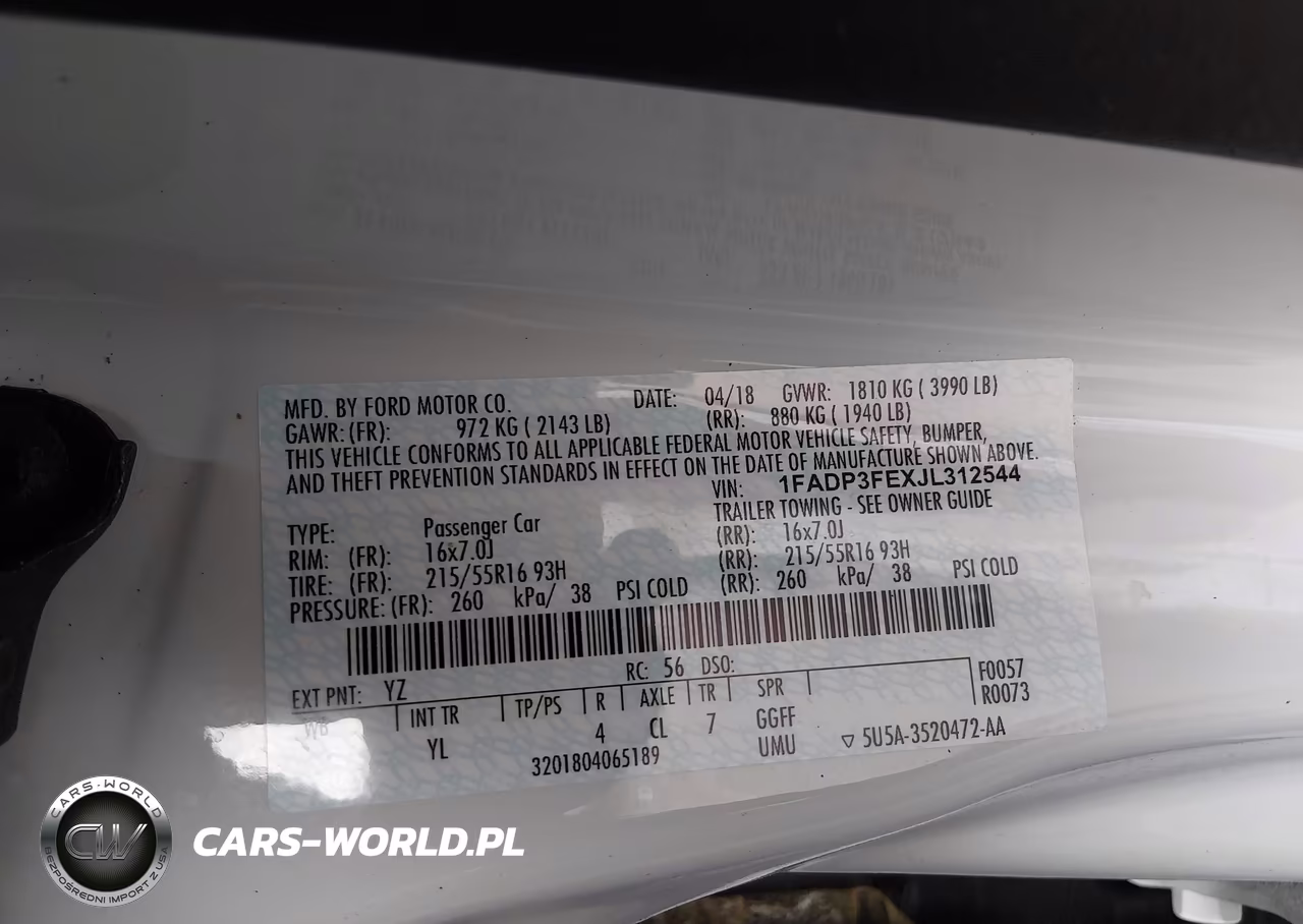 2018 Ford Focus Se VIN:1FADP3FEXJL312544 - 9