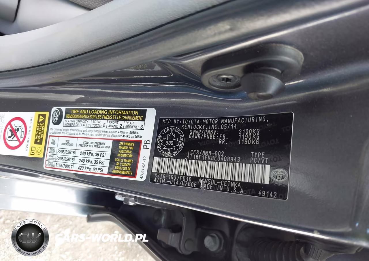 2014 Toyota Camry Le VIN:4T1BF1FK8EU408943 - 8