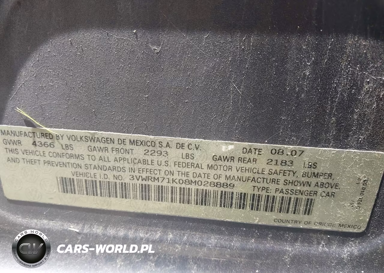 2008 Volkswagen Jetta Se-Sel VIN:3VWRM71K08M028889 - 9