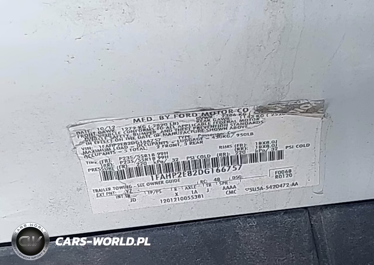 2013 Ford Taurus Sel VIN:1FAHP2E82DG166757 - 9