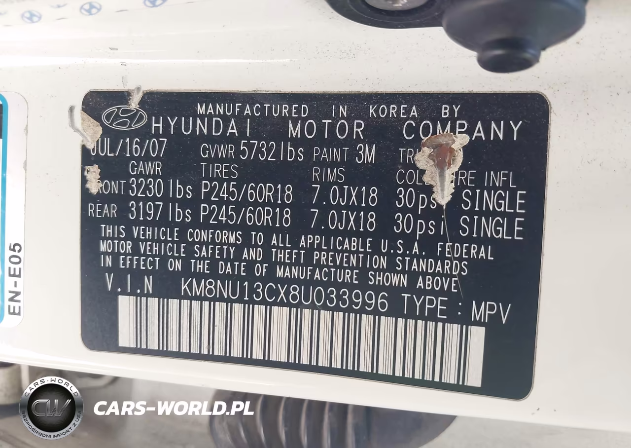 2008 Hyundai Veracruz Gls-Limited-Se VIN:KM8NU13CX8U033996 - 9