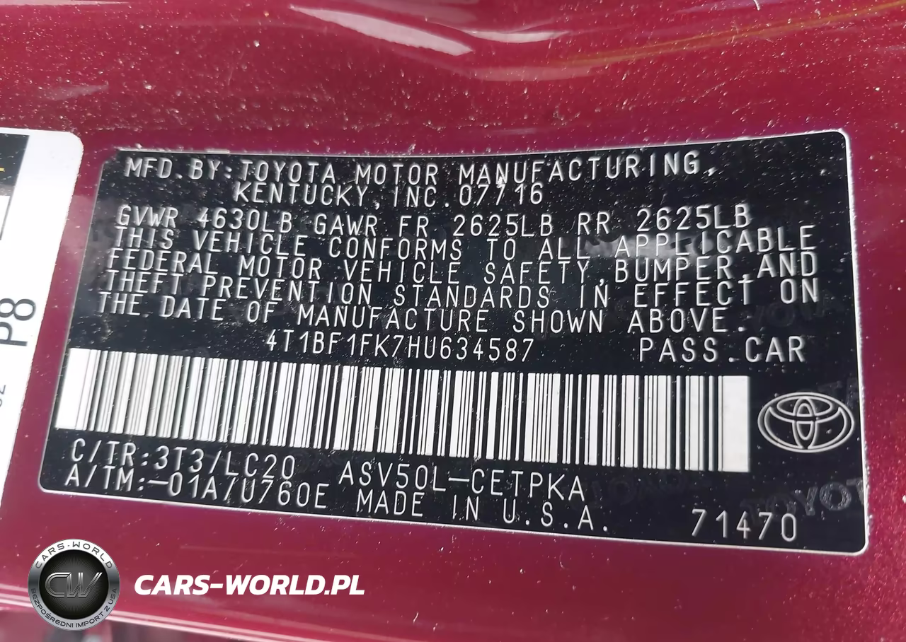 2017 Toyota Camry Xse VIN:4T1BF1FK7HU634587 - 9