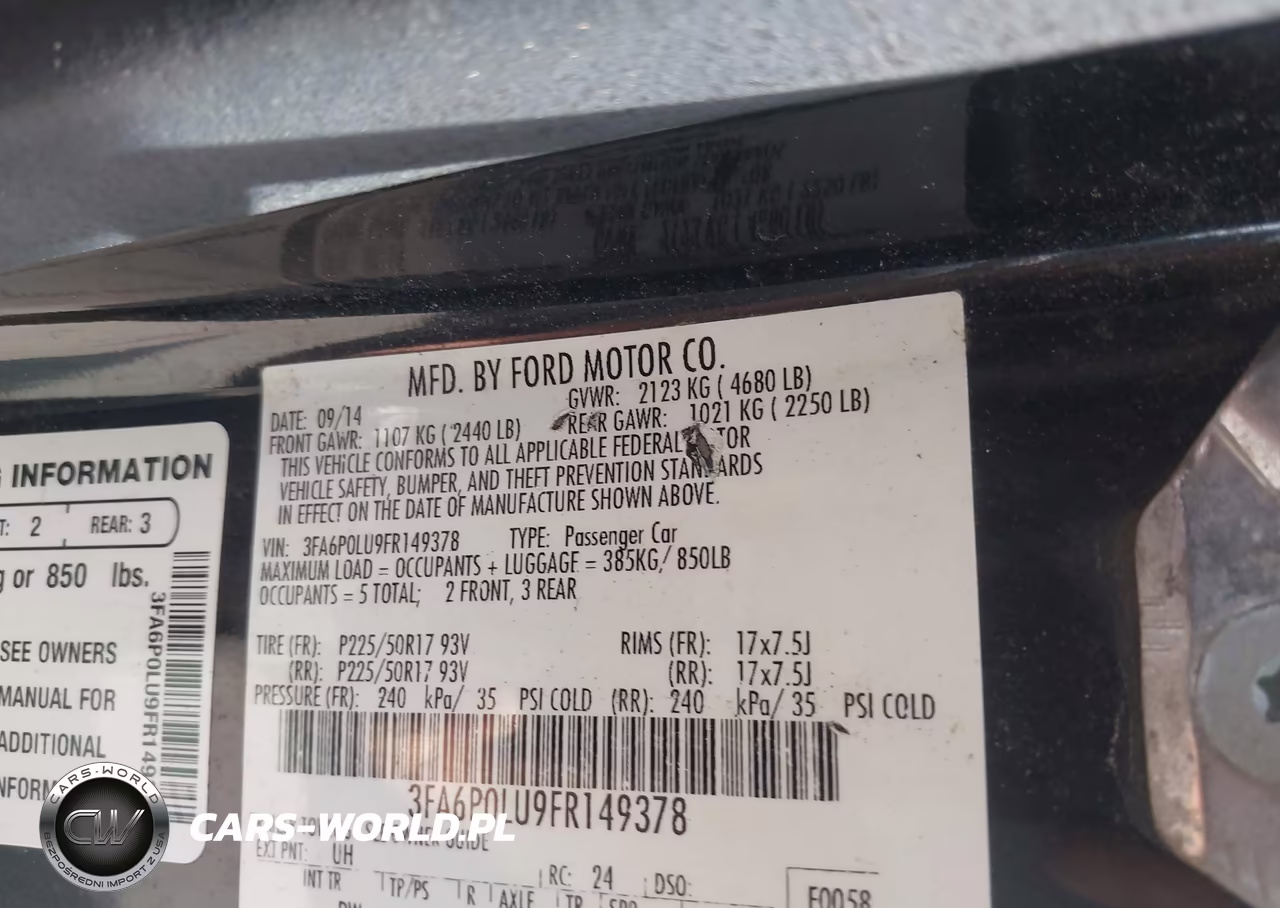 2015 Ford Fusion Hybrid Se VIN:3FA6P0LU9FR149378 - 9