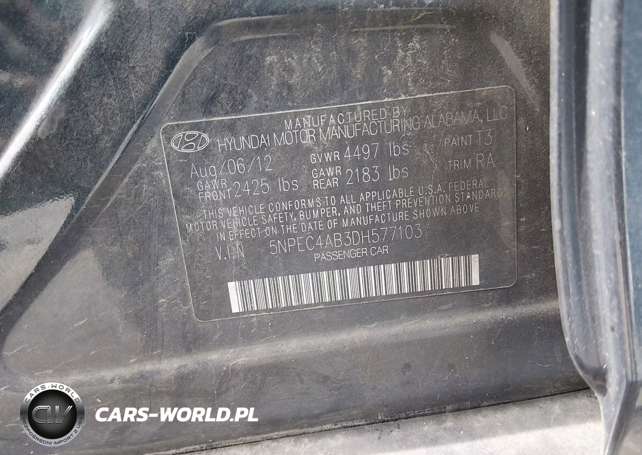 2013 Hyundai Sonata Limited 2.0T VIN:5NPEC4AB3DH577103 - 9