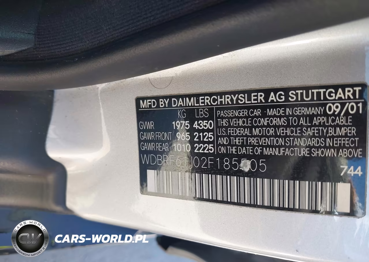 2002 Mercedes-Benz C 240 VIN:WDBRF61J02F185505 - 9