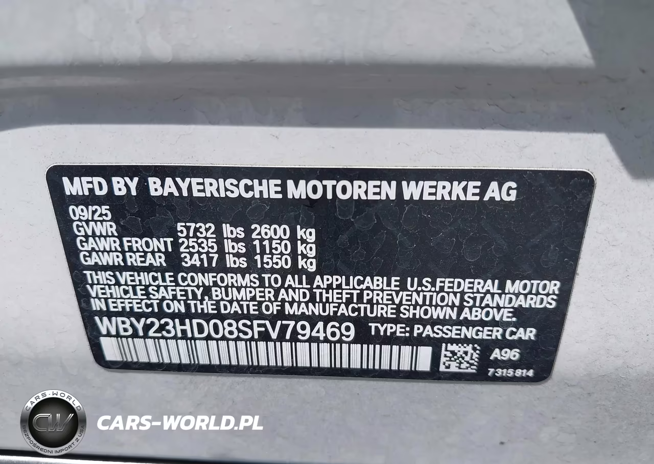 2025 BMW I4 Gran Coupe Edrive40 VIN:WBY23HD08SFV79469 - 9