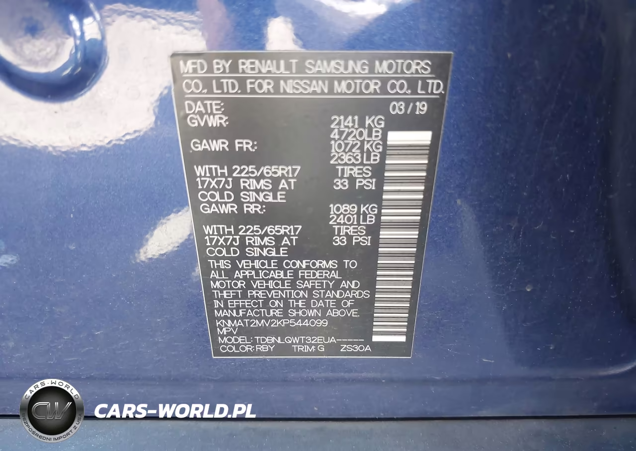 2019 Nissan Rogue Sv VIN:KNMAT2MV2KP544099 - 9