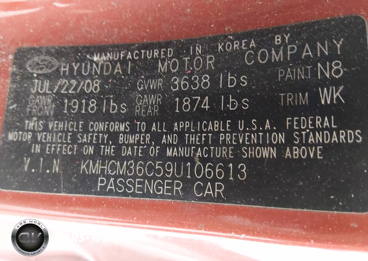 2009 Hyundai Accent Gs VIN:KMHCM36C59U106613 - 9