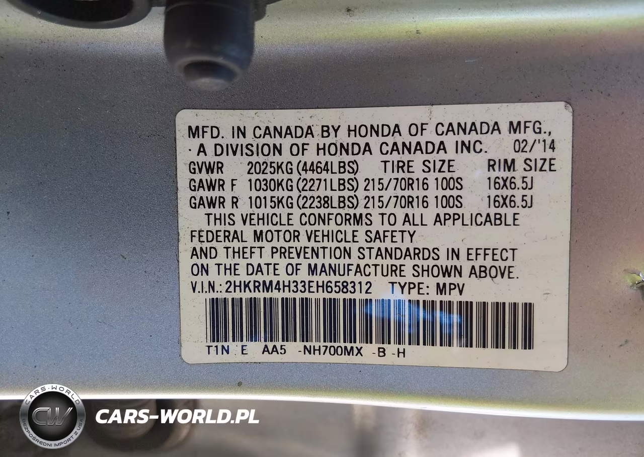 2014 Honda Cr-V Lx VIN:2HKRM4H33EH658312 - 9