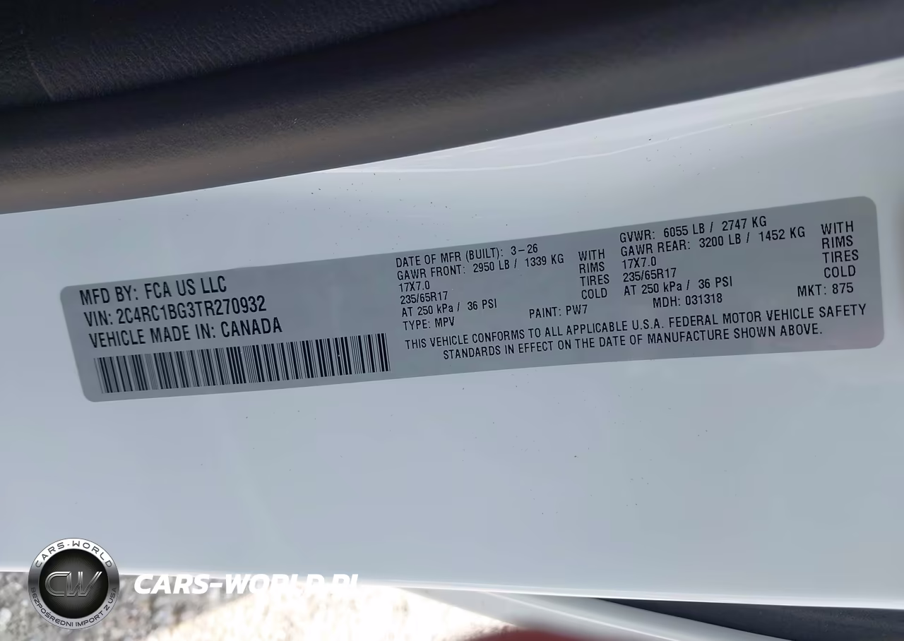 2026 Chrysler Pacifica Select VIN:2C4RC1BG3TR270932 - 9