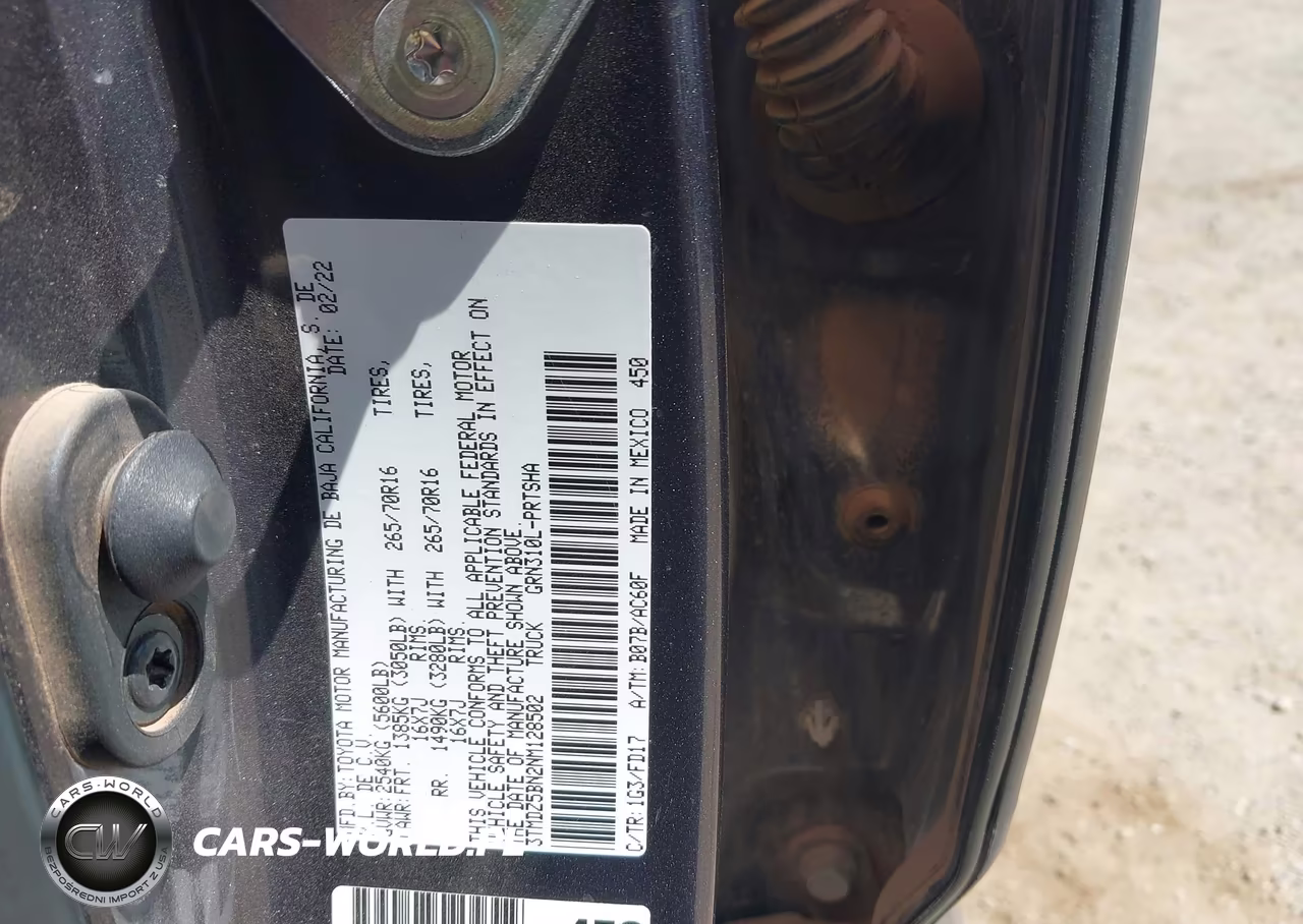 2022 Toyota Tacoma Trd Off Road VIN:3TMDZ5BN2NM128502 - 9