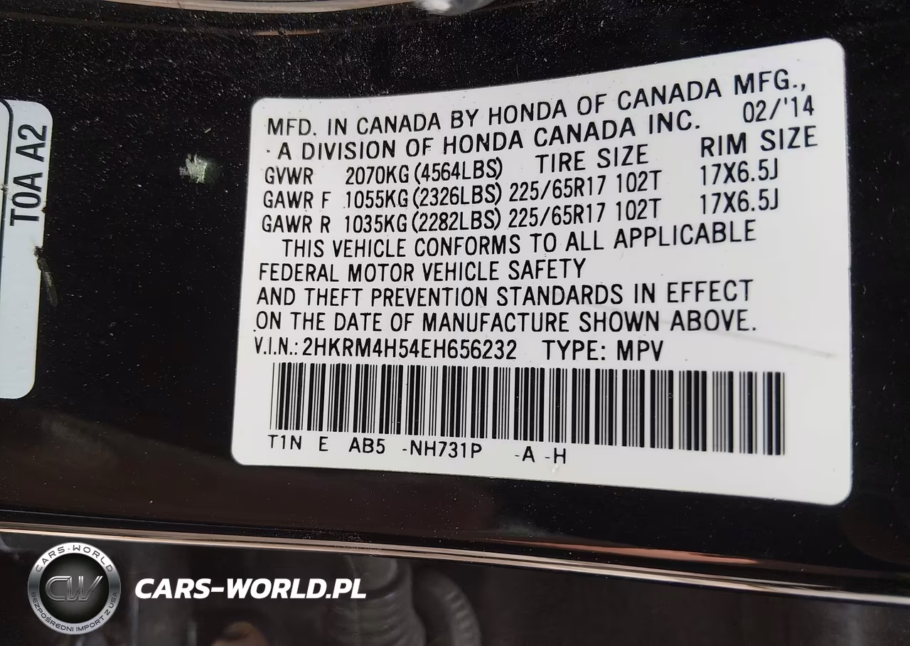 2014 Honda Cr-V Ex VIN:2HKRM4H54EH656232 - 9