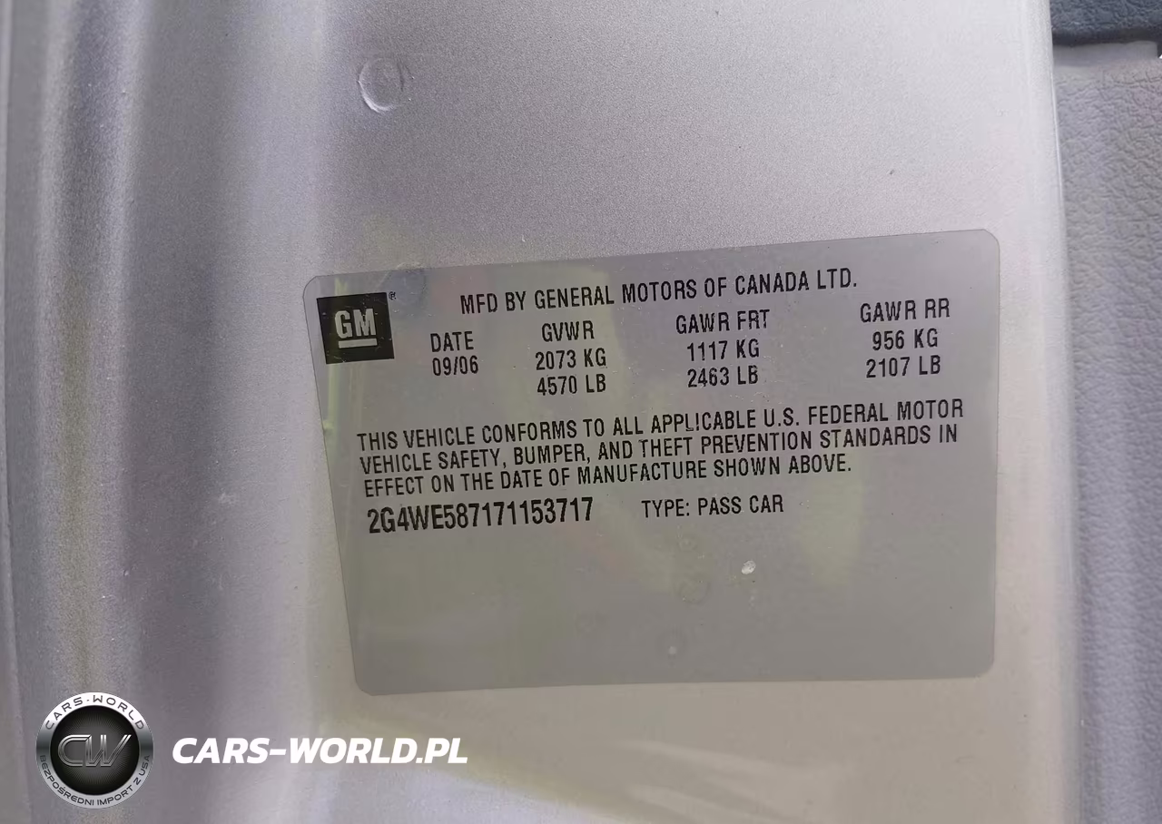 2007 Buick Lacrosse Cxs VIN:2G4WE587171153717 - 9