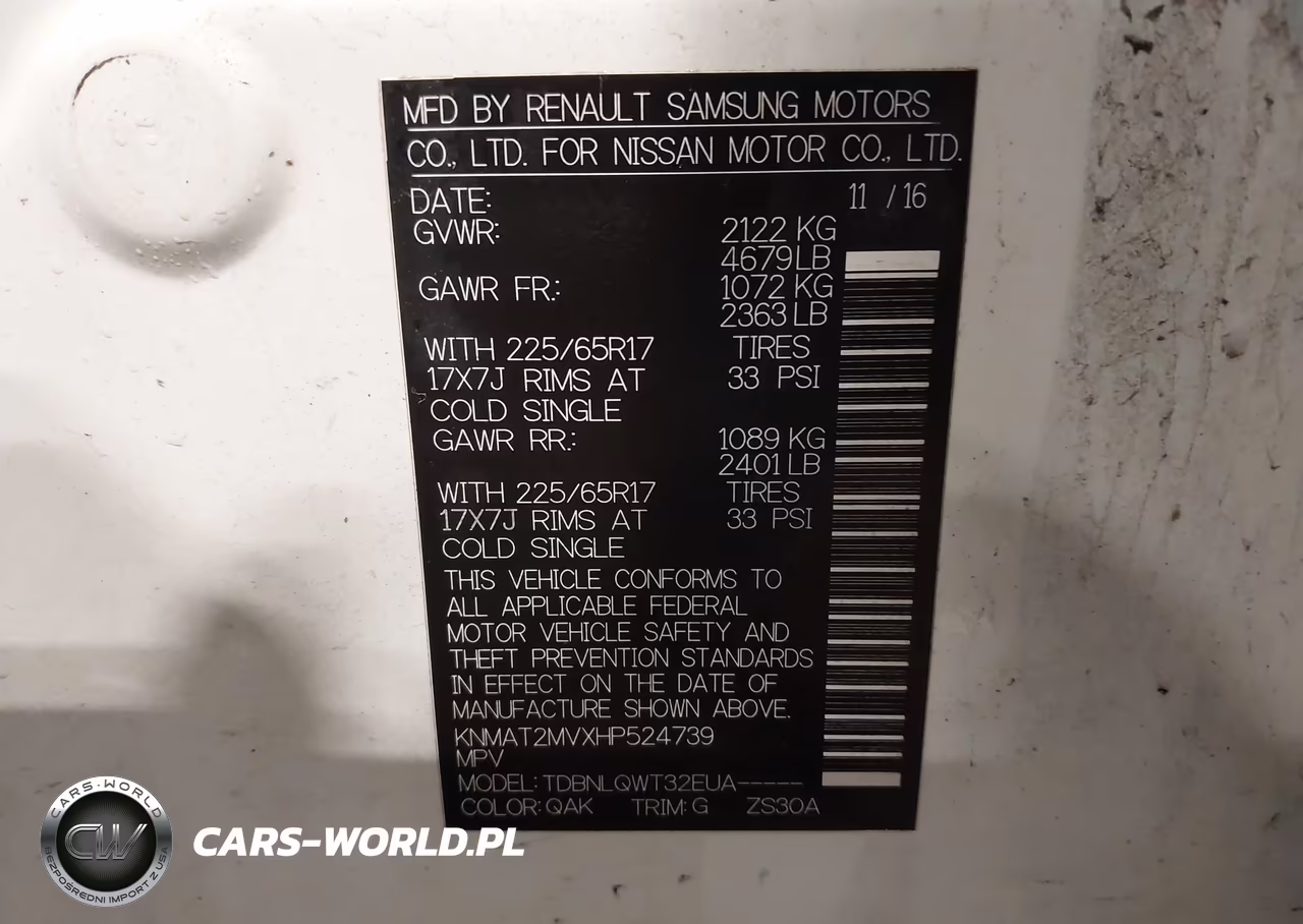 2017 Nissan Rogue Sv VIN:KNMAT2MVXHP524739 - 9