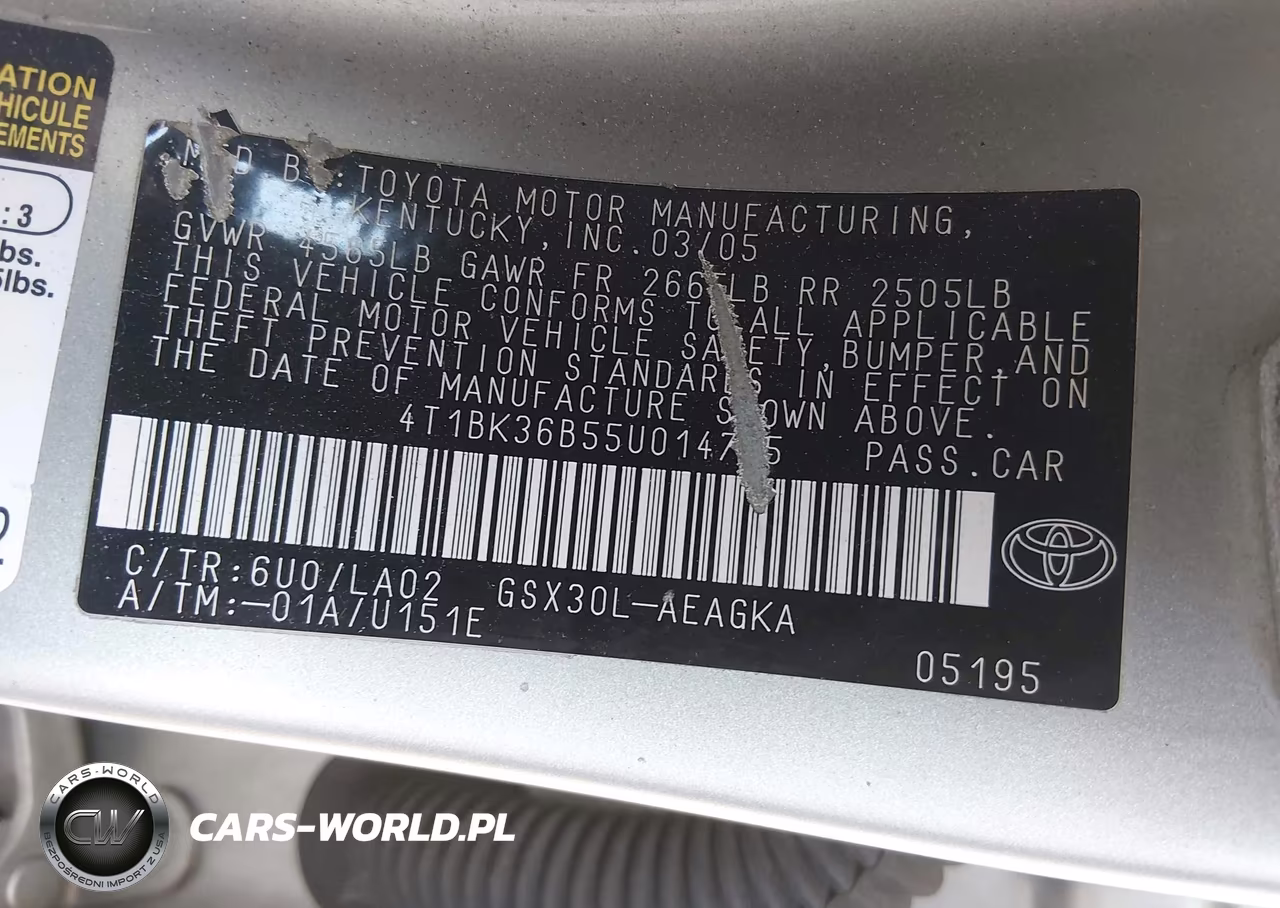 2005 Toyota Avalon Xls VIN:4T1BK36B55U014775 - 9