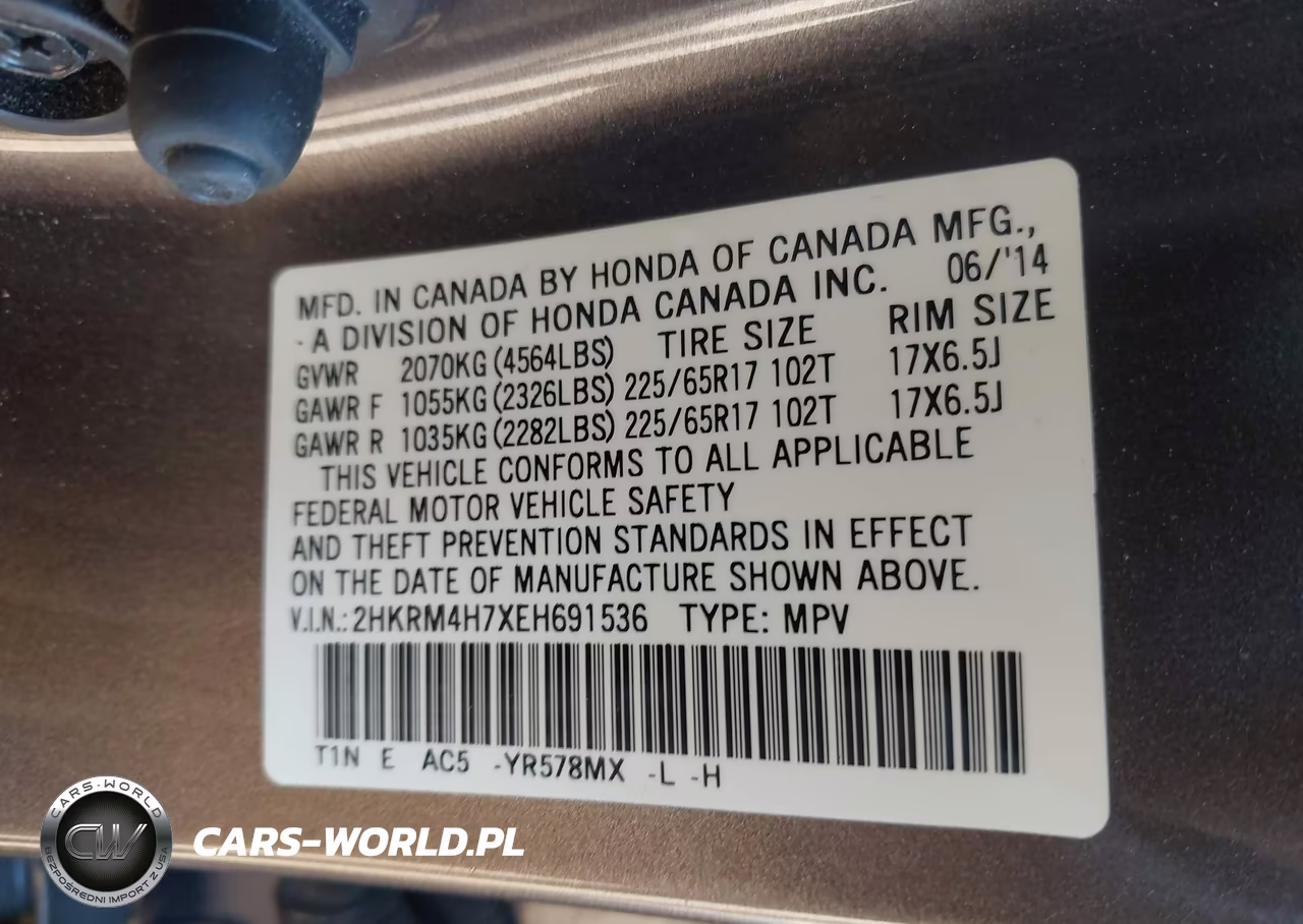 2014 Honda Cr-V Ex-L VIN:2HKRM4H7XEH691536 - 9