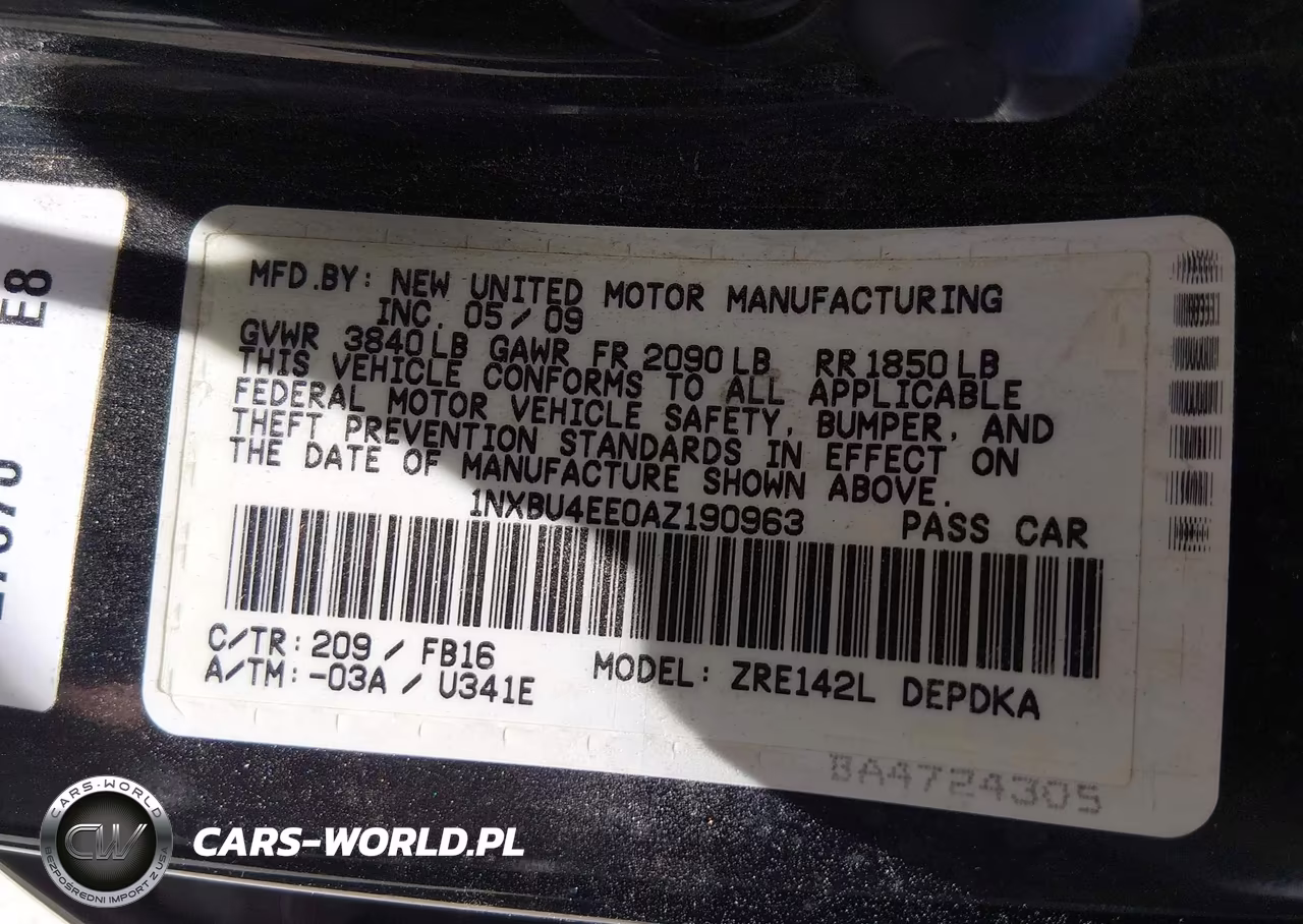 2010 Toyota Corolla VIN:1NXBU4EE0AZ190963 - 9