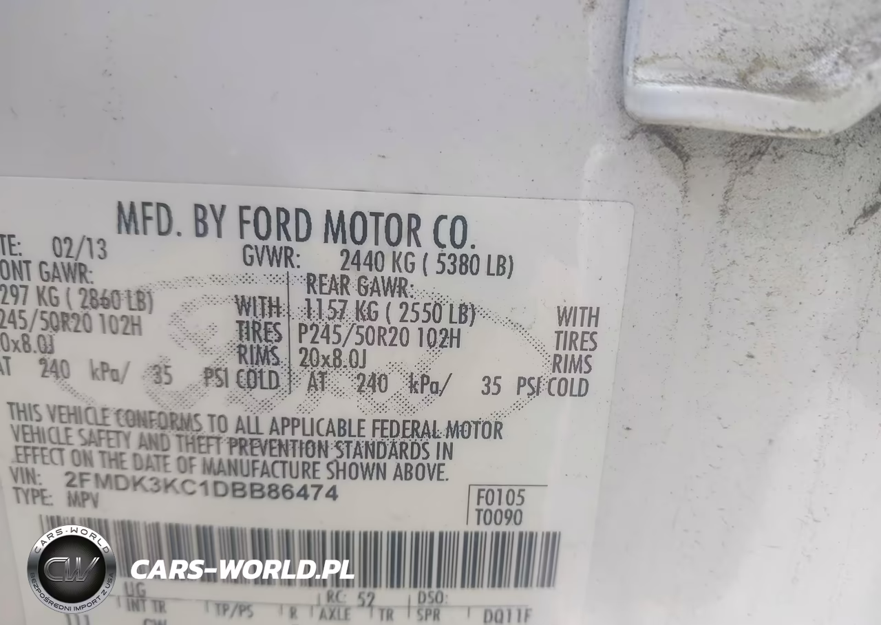 2013 Ford Edge Limited VIN:2FMDK3KC1DBB86474 - 9