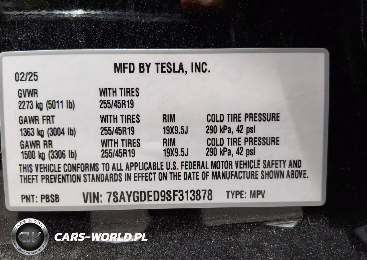 2025 Tesla Model Y Long Range Dual Motor Rear-Wheel Drive VIN:7SAYGDED9SF313878 - 9