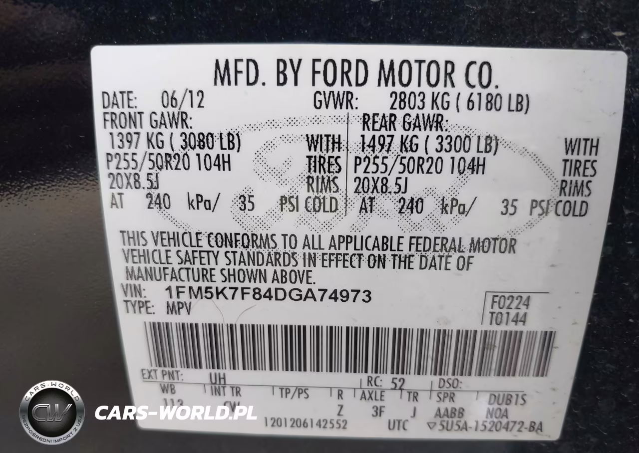 2013 Ford Explorer Limited VIN:1FM5K7F84DGA74973 - 9