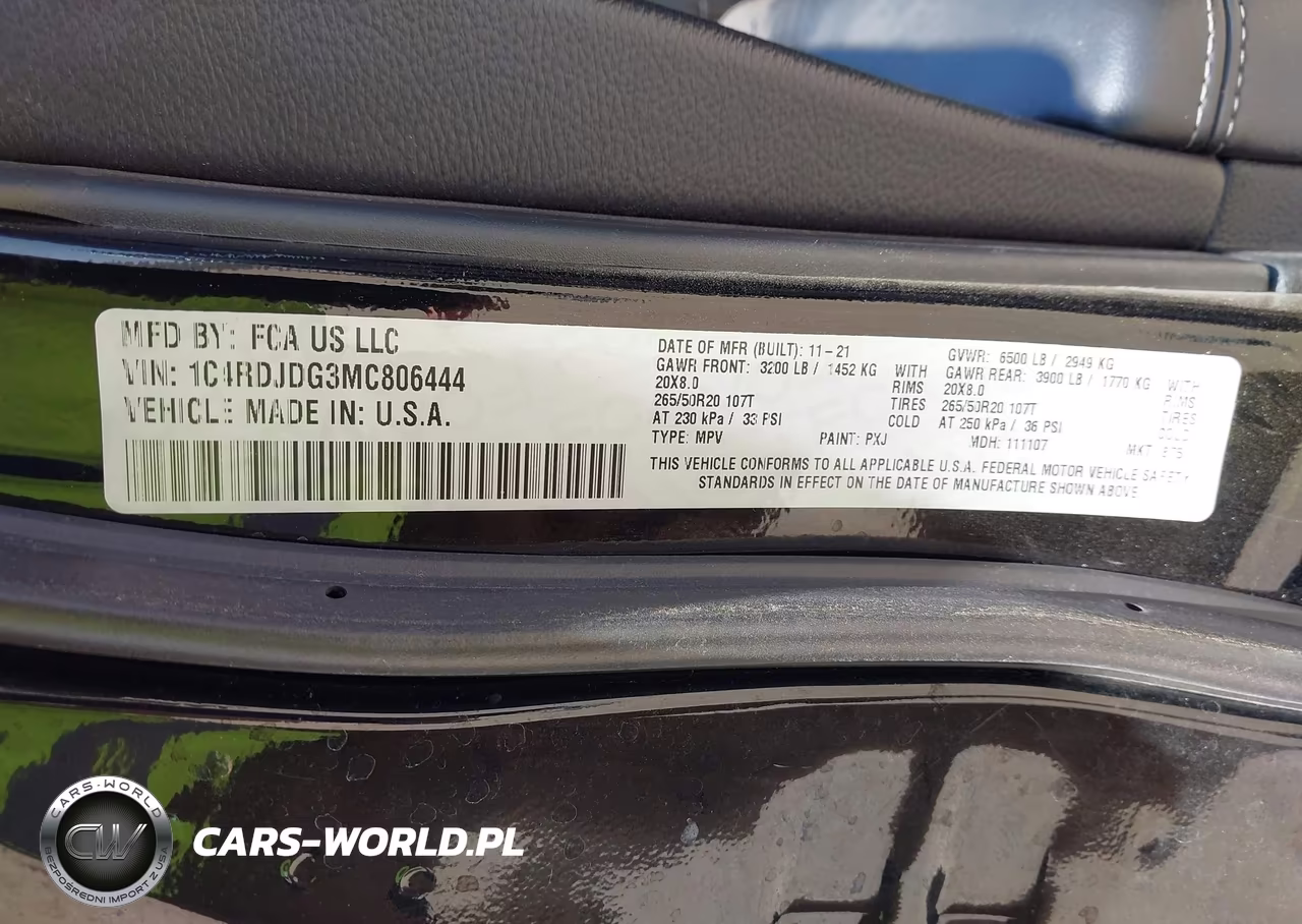 2021 Dodge Durango Gt VIN:1C4RDJDG3MC806444 - 9