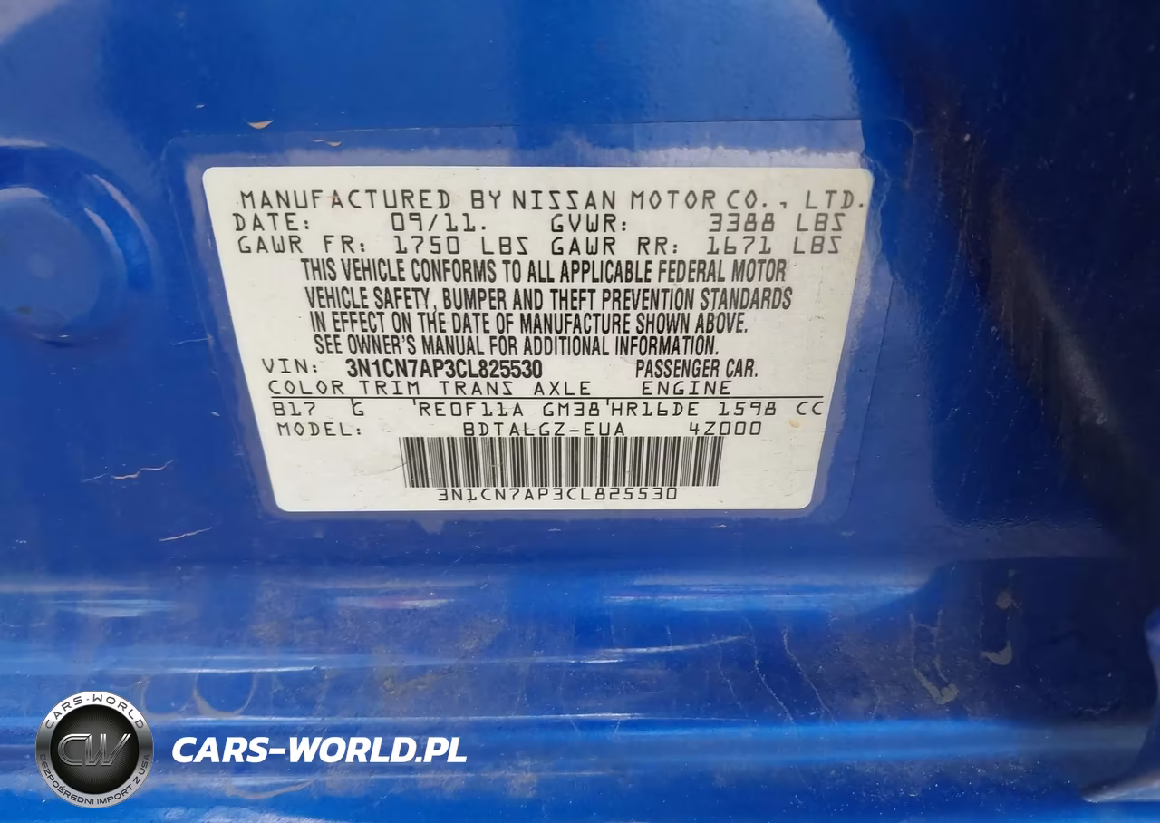2012 Nissan Versa 1.6 Sl VIN:3N1CN7AP3CL825530 - 9