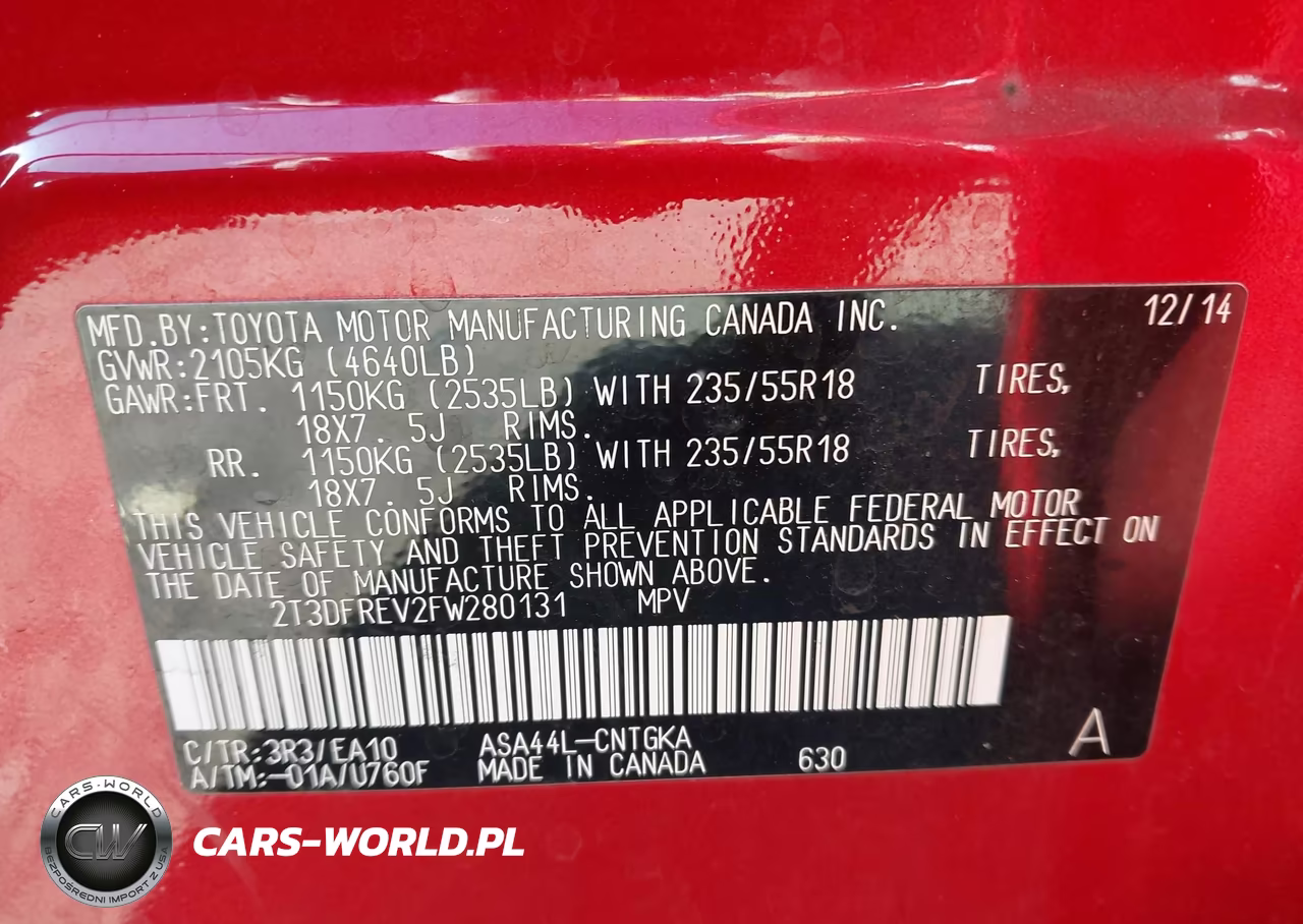 2015 Toyota Rav4 Limited VIN:2T3DFREV2FW280131 - 9