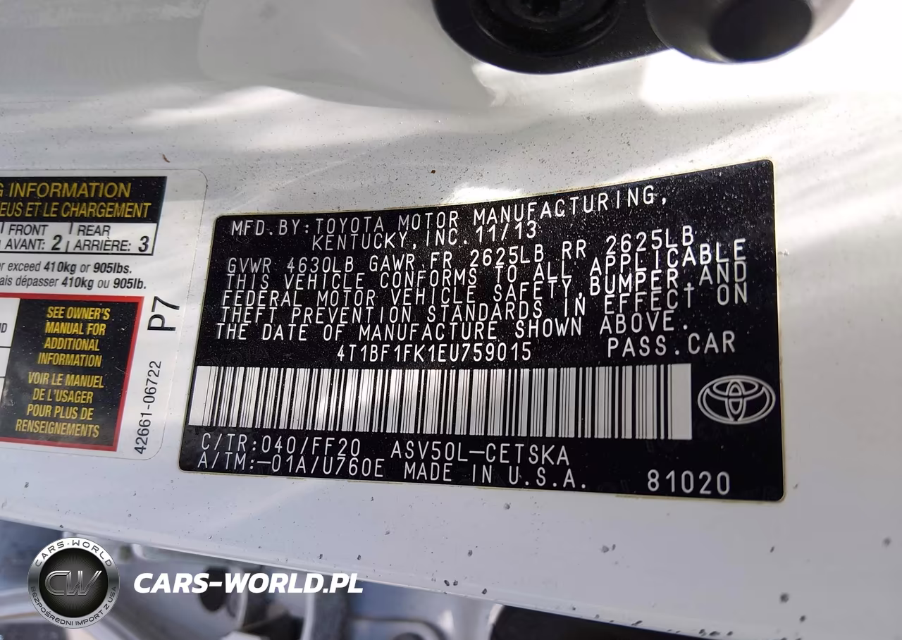 2014 Toyota Camry Se VIN:4T1BF1FK1EU759015 - 9