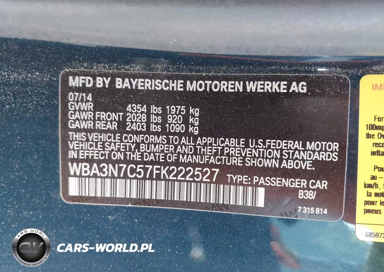 2015 BMW 428I VIN:WBA3N7C57FK222527 - 9
