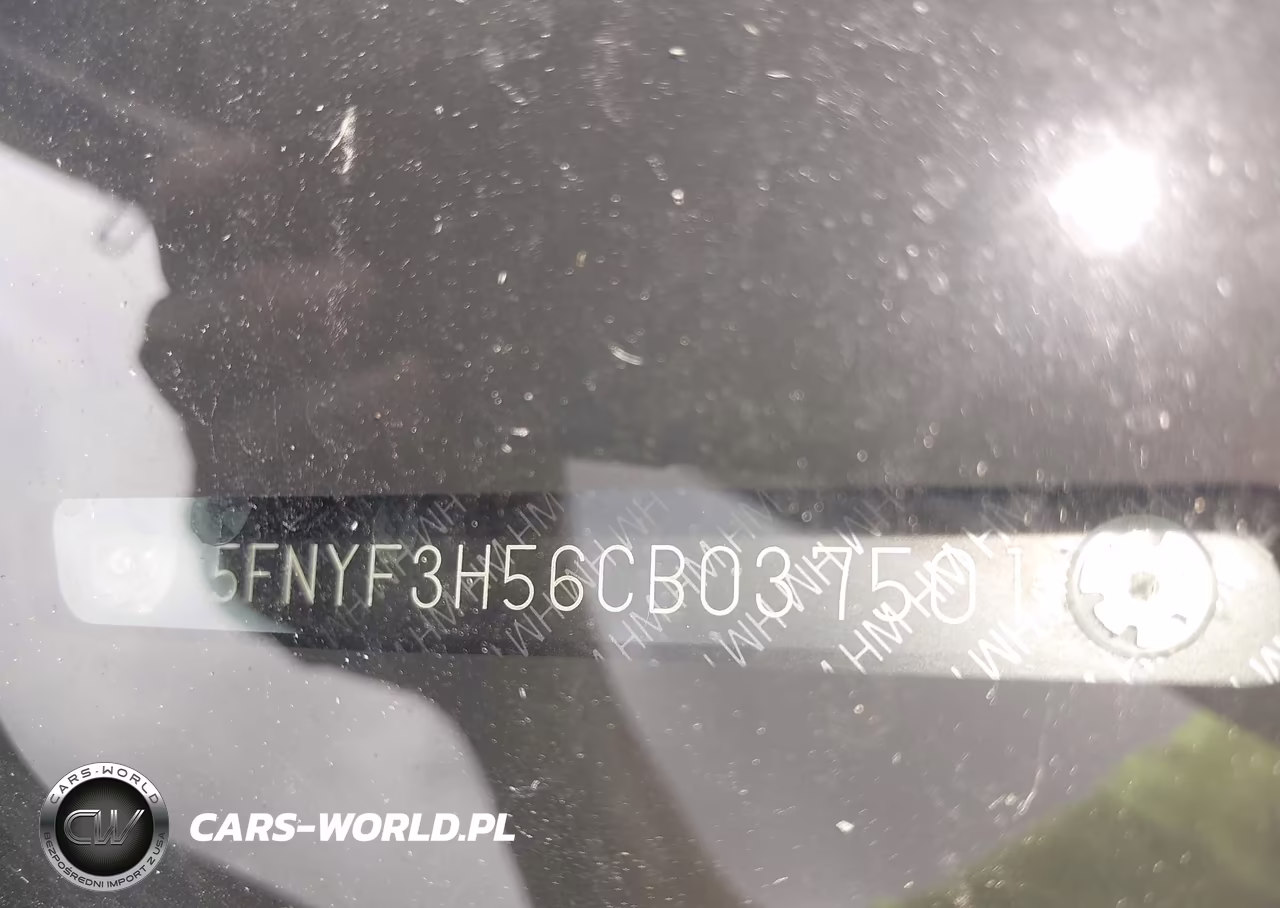 2012 Honda Pilot Ex-L VIN:5FNYF3H56CB037501 - 18